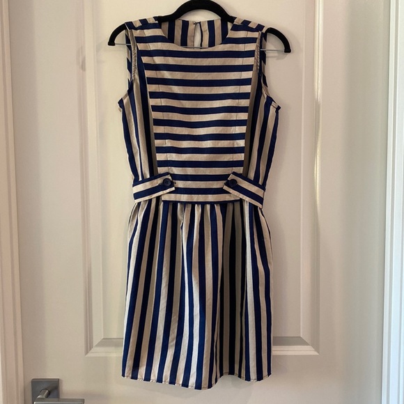 Vintage Vicki Vaughn Junior Dress Nautical Sailor Tabard Striped Union Made USA - Picture 1 of 8